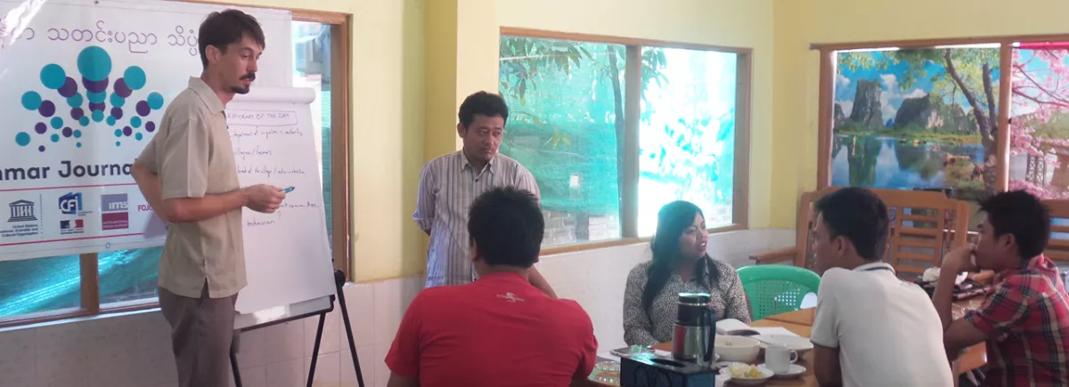 Practice makes perfect for the students at the Myanmar Journalism Institute (MJI)