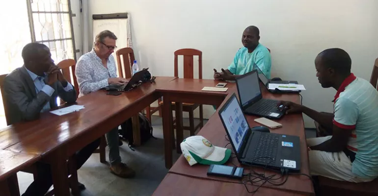 Mission de coaching en écriture du journalisme d'investigation" animée du 21au 23 mai 2018 à Parakou par Eric Le Braz. #Dialoguebénin