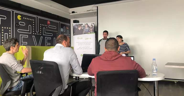 Présentation des 15 projets retenus pour le hackathon (production contenus numériques) de Tunis, 24 mars 2019. #DJilMedia