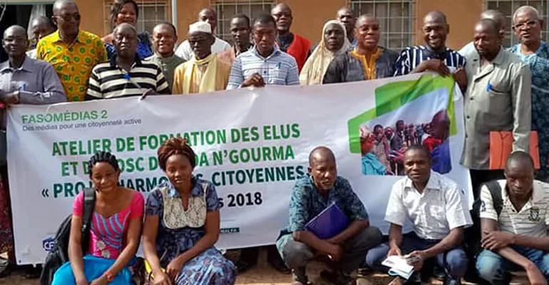 Juin 2018 - 30 élus locaux et 30 organisations de la société civile de Fada N'Gourma et de Bobo-Dioulasso sensibilisés au contrôle citoyen de l'action publique. #FasoMedias