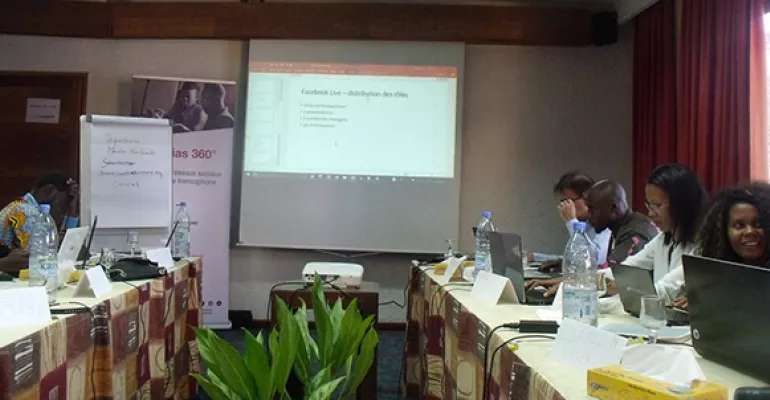 2e session à la formation par la réalisation d'un Facebook live à Dakar - mars 2018 #Medias360