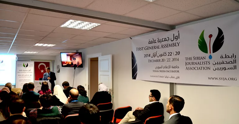 First general meeting of Syrian journalists - December 2014 #SyrianMI