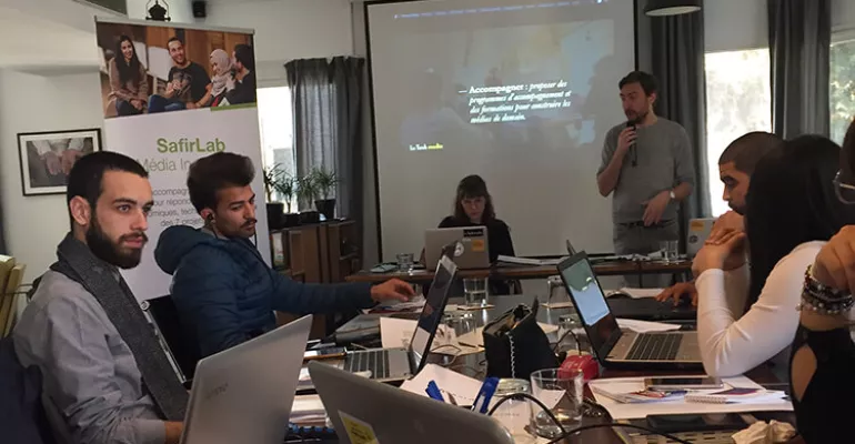 Session d’incubation à Tunis pour les projets médias – avril 2019. #SafirLab