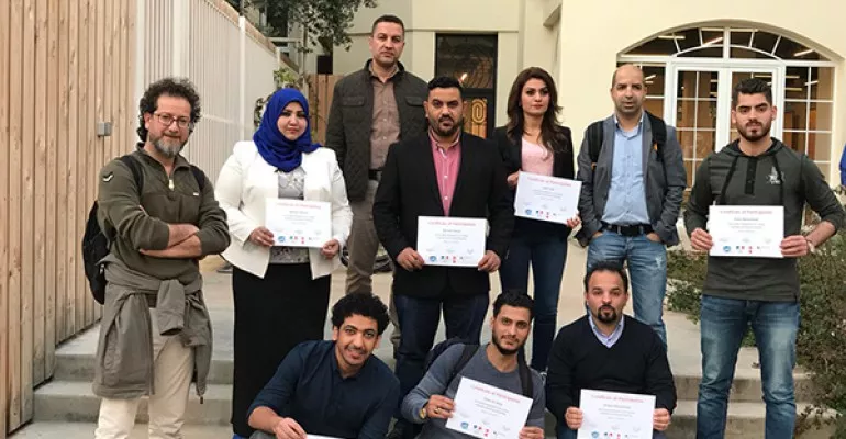 Training of Iraqi trainers in Beirut February 25-28: Election coverage, social networking, detecting #FakeNews. #TasalahMedia
