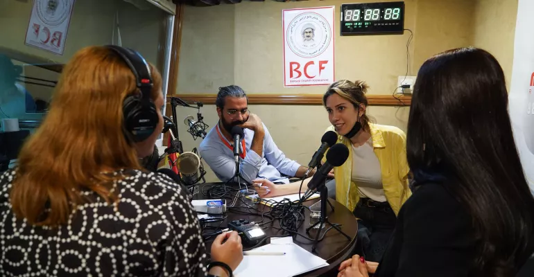 Podcast production in the refugees camp of Khanke and Domiz in Iraq - September 2021 #Makanatimedia