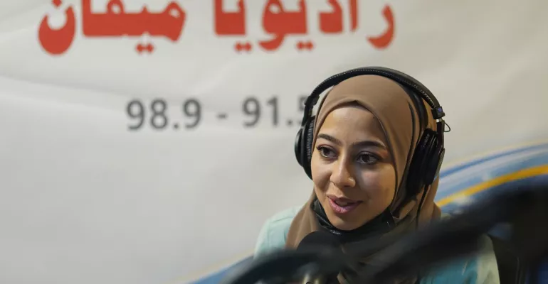 Production de podcasts dans les camps de réfugiés de Khanke et Domiz en Irak