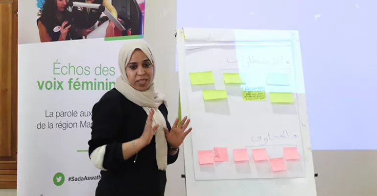 Training in production techniques, in terms of writing, production and animation, March 11, 2019. #SadaAswatNissaa