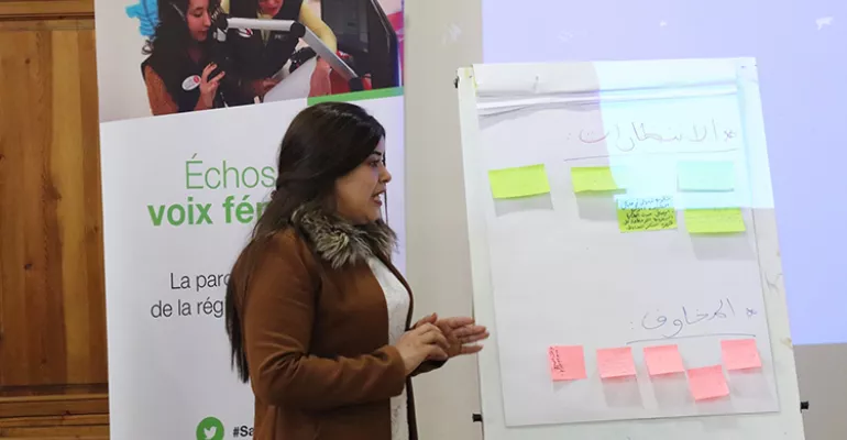 Training in production techniques, in terms of writing, production and animation, March 11, 2019. #SadaAswatNissaa