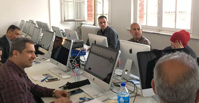 ESJLille accueille des enseignants du département média de l'Université de Mossoul et deux journalistes irakiennes, septembre 2019. #MediaLabCampus