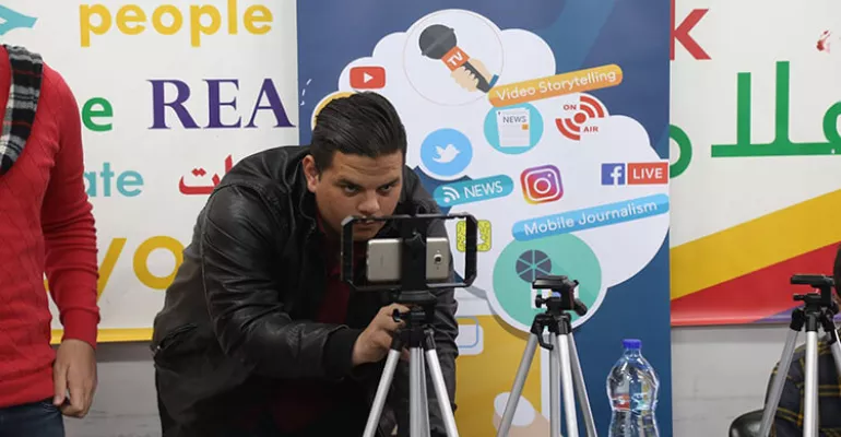 Formation au journalisme-mobile, production de films par des appareils intelligents, mars 2019. #halmedia