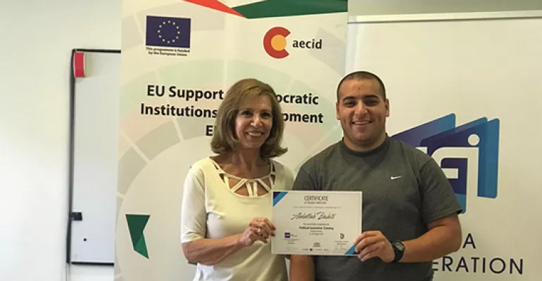 Mr.Abdullah Bashidi shared what he learned from the CFI journalism training, September, 2nd 2019 #DJilMedia