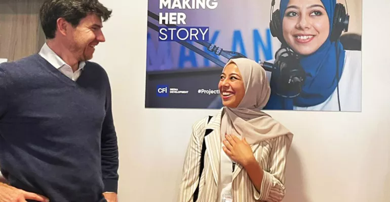 Rencontre entre les lauréates irakiennes de Makanati et les équipes de CFI - juin 2023 #Makanatimedia