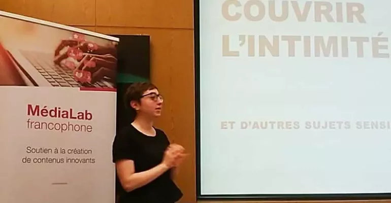 Diane Jean at the seminar held in #Beirut on February 12 and 13, 2019. #MediaLabFr