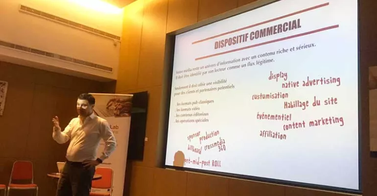 David Rofe at the Innovation MediaLab, held in #Beirut on February 12 and 13, 2019. #MediaLabFr