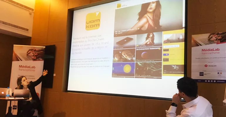Et c’est le tour de #yomkom dans MédiaLab innovation, organisé à #Beyrouth les 12 et 13 février 2019. #MediaLabFr