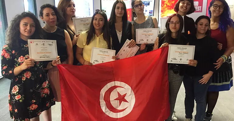 Le projet Médias et Démocratie a réunis 20 étudiants et professionnels en journalisme à Tunis et Bordeaux - 16/29 septembre 2019. v