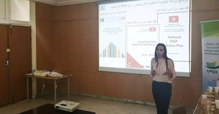 Communication Workshop on Third National Action Plan PGO 2018 - 2020 in the municipality of Menzel Bou Zelfa, September 2019 #PAGOF