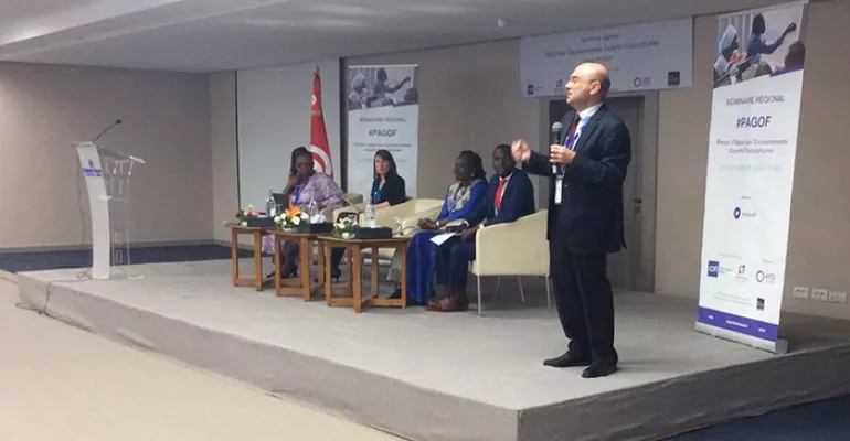 Intervention de Khaled Sellam, point focal PGO : porter l’@opengovpart sur la durée. Séminaire à Tunis, 22 & 23 novembre 2018 #PAGOF
