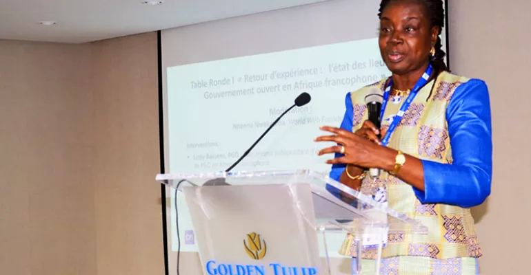 Intervention de Chantal Angoua, conseillère au ministère des Mines et de l'industrie en Côte d'Ivoire.Séminaire à Tunis, 22 & 23 novembre 2018 #PAGOF