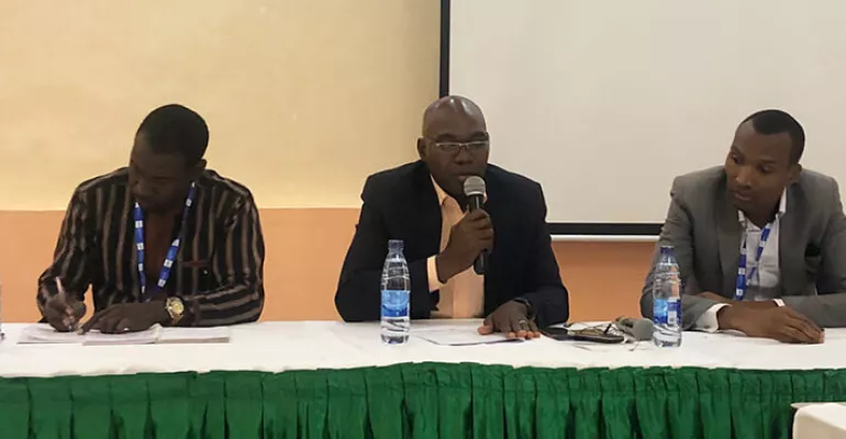 Hyacinthe Sanou de @radiosomega et Ravi Soumaila de Radio Savane FM, Burkina Faso, 19-21 novembre 2019 #VerifoxAfrique