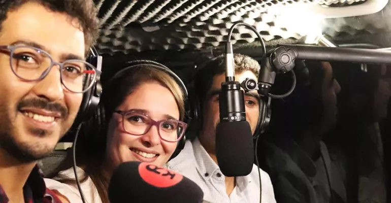 Samira Ibrahim, journaliste à Monte Carlo Doualya (MCD) en visite, octobre 2019 #SadaAswatNissaa